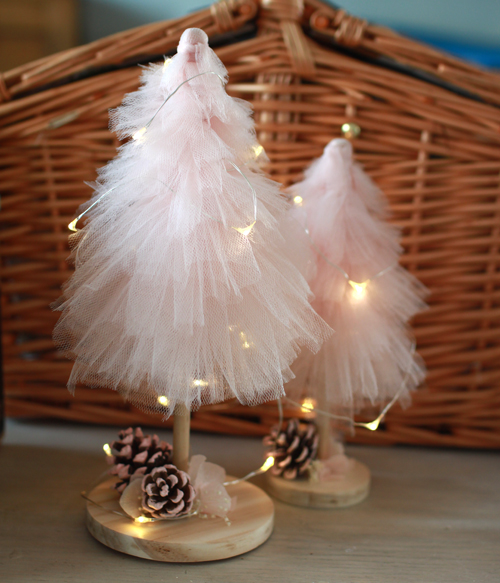 Handmade Christmas tree desktop decoration pink pine night light party decoration creative Valentine's Day gift