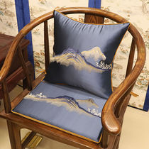 Chinese Red Wood Sofa Cushions Vintage Solid Wood Chair Seat Cushion Furniture Circle Chair Tea Chair Dining Chair Cushion Home Anti Slip