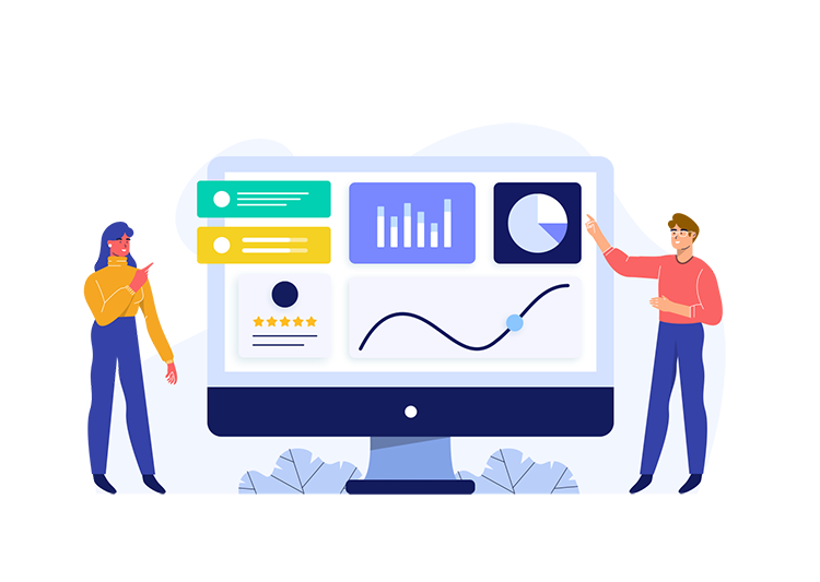 扁平化人物办公电脑场景插画ui界面插图ai Sketch矢量设计素材 Shejipsd