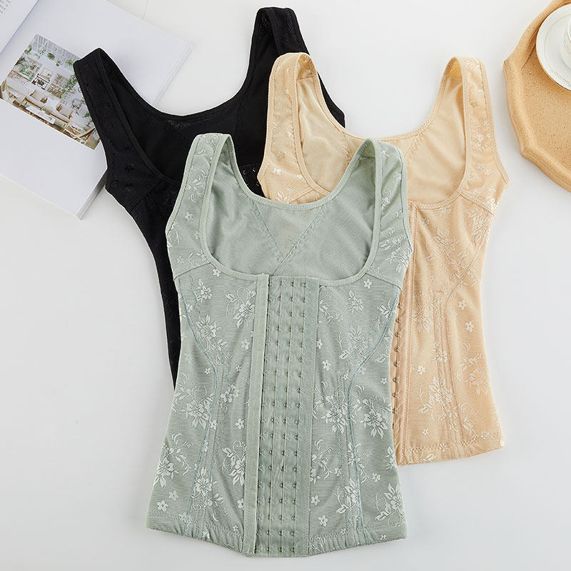 Tingmei pose color thin molded body blouse collection and waist vest postpartum shaping tight body slim fit body slim fit slim fit