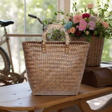 Вместительная и большая соломенная барсетка, портативная сумка, корзина