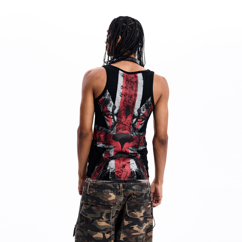 Startexceedend Letter Rhinestone Vest for Men, Light Yami Tiger Print Sleeveless Shirt for Men and Women Startexceedend Letter Rhinestone Vest for Men, Light Yami Tiger Print Sleeveless Shirt for Men and Women