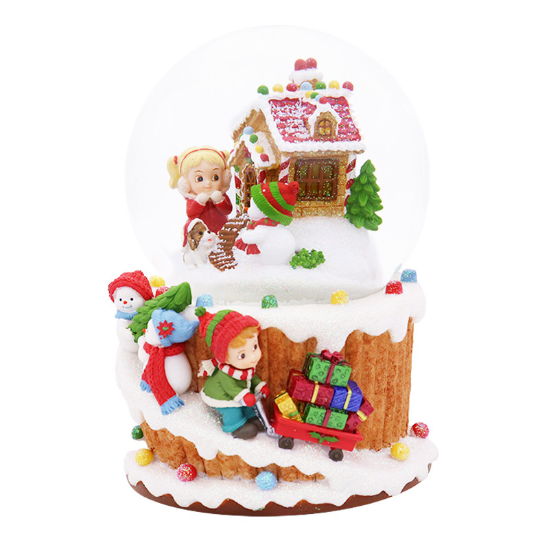 jroll water crystal ball music box eight-tone box girl children christmas birthday gift send girlfriend cookies house-Taobao