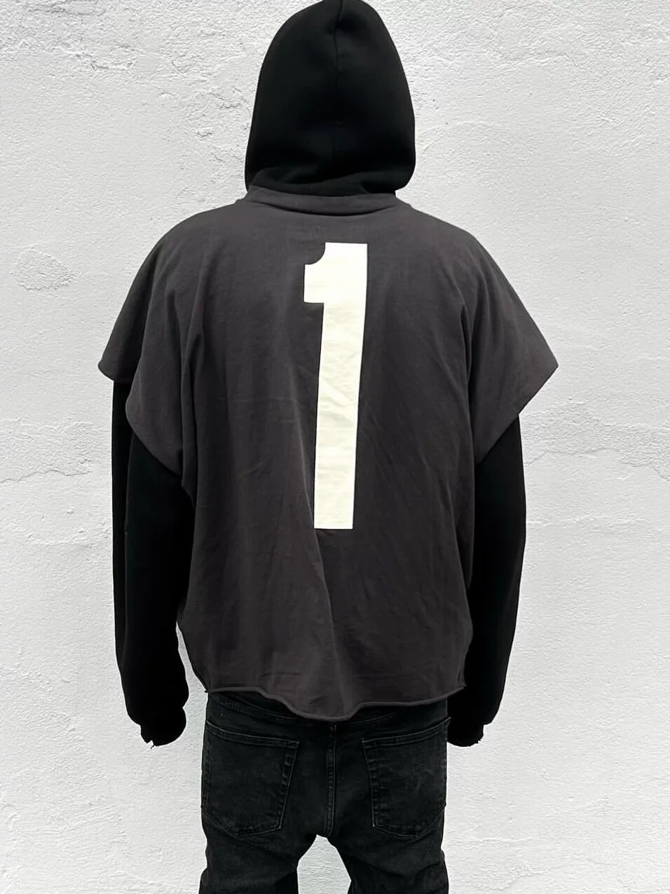 Готово к продаже футболка Kanye Yeezy Gosha Vultures 1 ONE BOX Tee приталенная без рукавов короткий рукав
