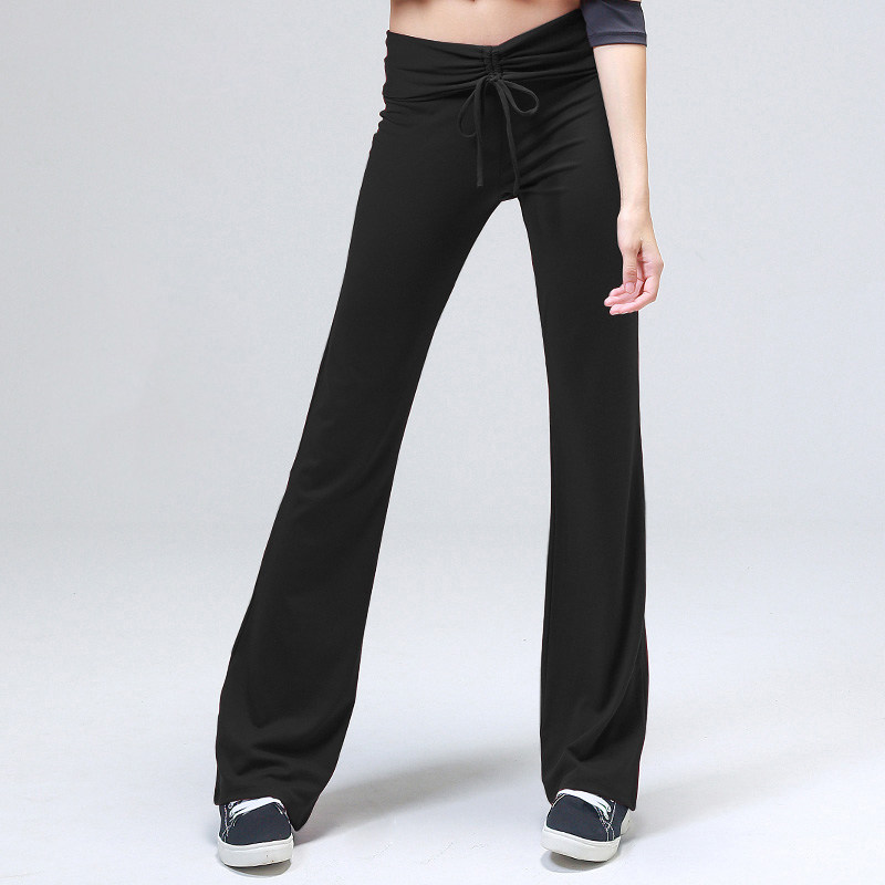 Dance Pants Practice Yoga Fitness Trousers Women Micro Flared Aerobics Lower Square Latin Dance Training Trousers