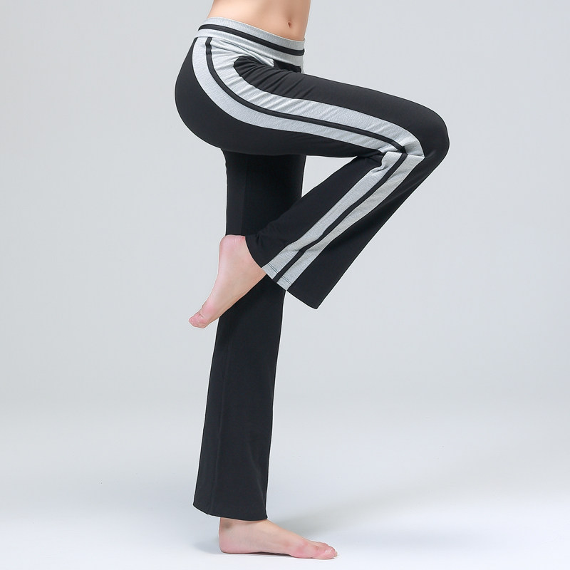 Connie dance fitness yoga practice square dance micro trumpet long pants for ladies mid-high waist loose slim body