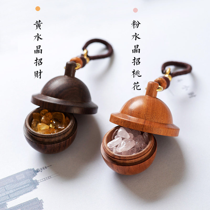 Black Sandalwood Universe Galaxy Creative Key Clasp Pendant Small Biding Bell Key Clasp Pendant Creative Gift Gift