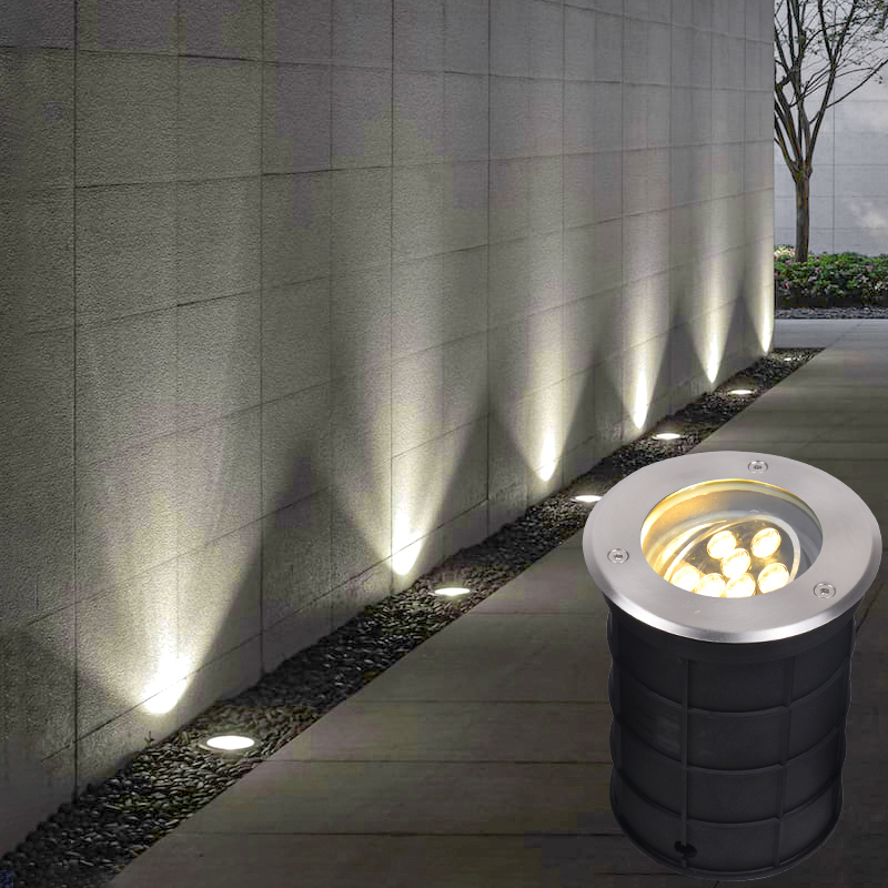 Underground Lights with Adjustable Angle, Led Corner Wall Lights, Outdoor Waterproof In-Ground Spotlights, Embedded Anti-Glare Wall Washers