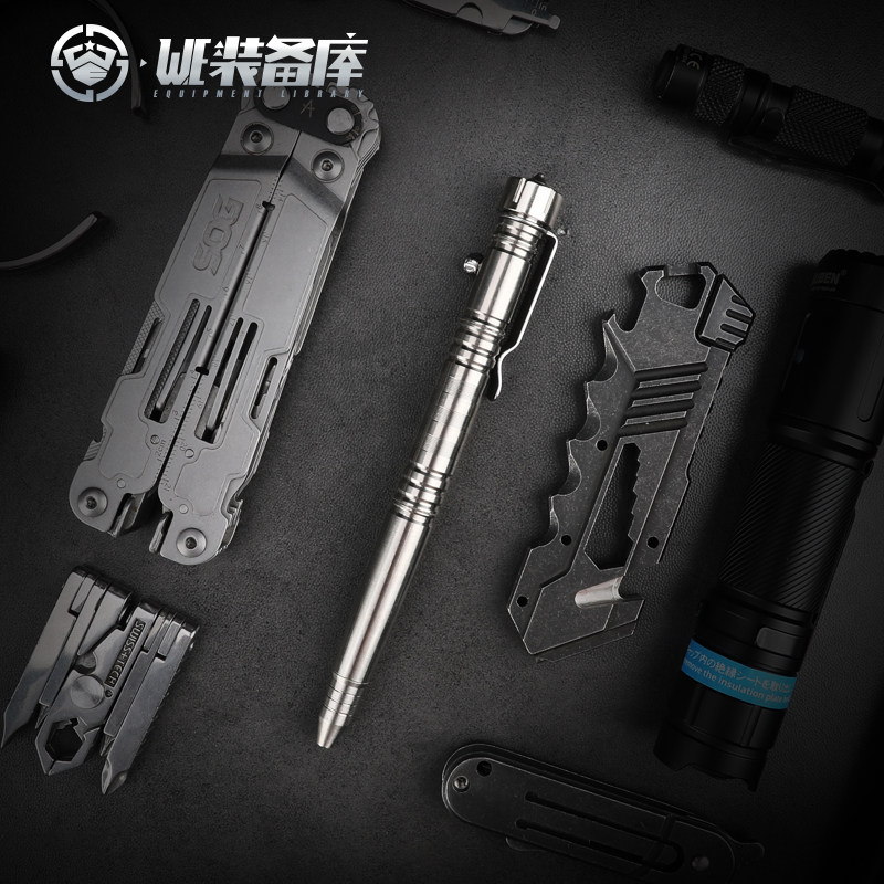 (WE equipment library) Ralph Lauren polo titanium alloy tactical pen gyro self-defense broken window anti-wolf EDC equipment legal supplies