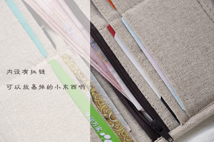 Đặc biệt hàng ngày [fo Le Yuan] vẽ tay nữ túi phong cách Trung Quốc cotton và ví lanh ví dài bóp nam