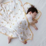 Детское одеяло для новорожденных, трикотажная двухэтажная хлопковая тонкая коляска на четыре сезона