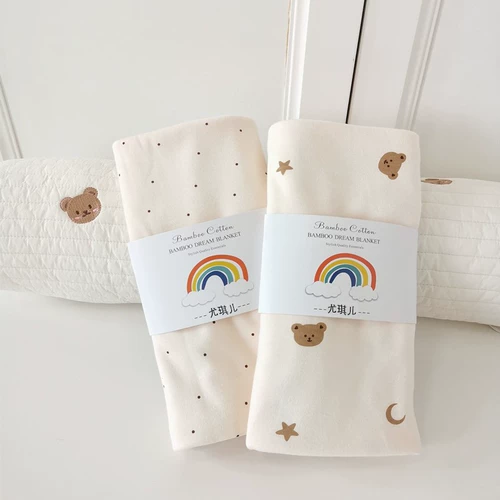 Хлопковое трикотажное тонкое одеяло для новорожденных для младенца