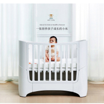 Solid Wood non-roller crib environmentally friendly paint-free log multifunctional oval bed childrens baby play bed