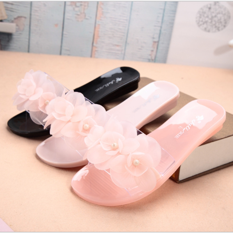 Transparent Crystal Slippers, New Style for Women, Summer Outdoor Wear, Fashionable and Versatile, Thick-Soled Bow-Knot Slip-Ons, Beach Shoes Transparent Crystal Slippers, New Style for Women, Summer Outdoor Wear, Fashionable and Versatile, Thick-Soled Bow-Knot Slip-Ons, Beach Shoes
