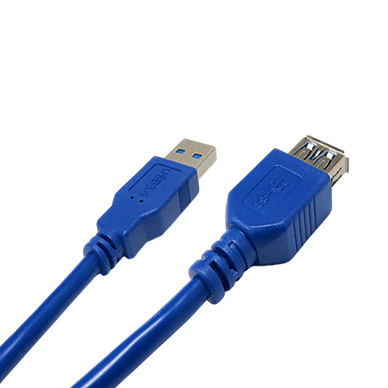 Blue half Baotou USB3 0 extension cable computer AM-AF male to female keyboard mouse high-speed transmission oxygen-free copper 1 5 meters
