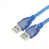 USB male to male data cable pure copper USBA A line 2 0 extension cable with shielded magnetic ring 1 5 meters copy blue