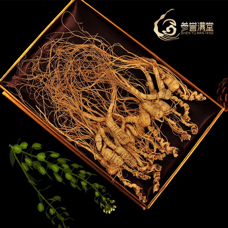 Northeast Changbai Mountain Lower ginseng 18 years ginseng Northeastern wild ginseng 40g Lilly boxed powder slices can be sliced