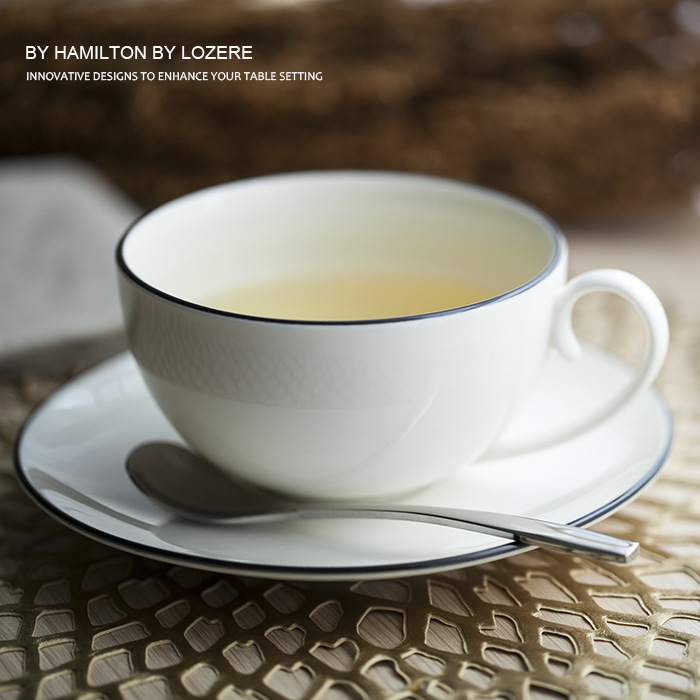 Cốc cà phê công suất lớn Bắc Âu và bộ đĩa đặt đồ dùng cà phê đơn giản thanh lịch Trà chiều châu Âu tùy chỉnh logo bình pha cà phê kiểu pháp