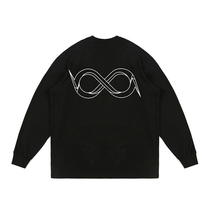 BIPOLAR base word solid color long sleeve black American Street country Tide brand round neck base shirt autumn T-shirt men