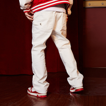 BIPOLAR Base offset printing of jeans State Tides Spring Men American Hip Hop Street Casual Loose men and women long pants