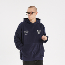 BIPOLAR SHAKE GRAIN SUEDE Hood Clothing National Trend Autumn New Pint Hip Hop American Street Casual Loose even hoodie