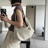 Портативная плетеная сумка через плечо, вместительная и большая сумка на одно плечо