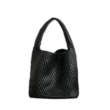 Плетеная вместительная и большая сумка через плечо, кожаная сумка на одно плечо, «сделай сам», премиум класс, из натуральной кожи