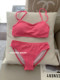 ຊຸດລອຍນໍ້າ bikini ໃໝ່ 2024 ສໍາລັບແມ່ຍິງທີ່ມີເຕົ້ານົມຂະຫນາດນ້ອຍ, slimming, high-end hot spring beach vacation swimsuit