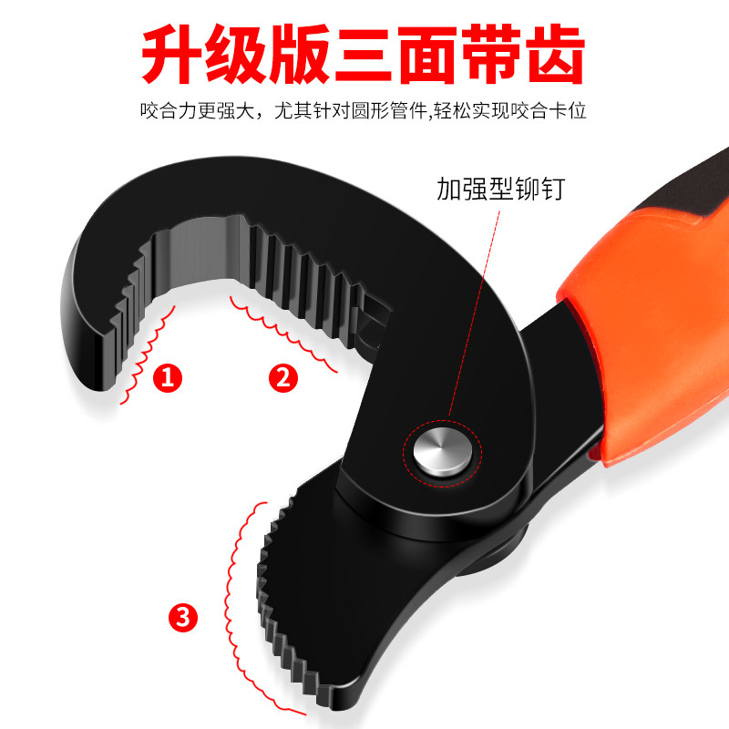 Universal Movable Wrench Tool Live Mouth Plate Germany Universal Multi-Purpose Tube Pliers Wrench Hand Opening Quick Set
