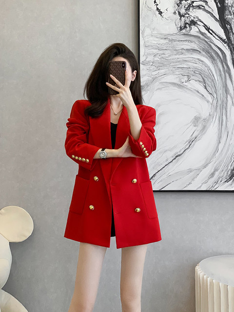 2025 New Autumn Long-Sleeved Korean Style Casual Loose Blazer for Women, High-End Street Style Small Suit for Women