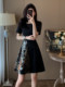 Summer Hepburn style retro temperament skirt women's short-sleeved waist slimming new Chinese style dress high-end