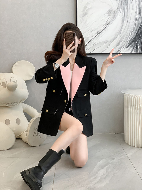 Korean Style Casual Versatile Blazer for Women with a Unique Design, Powerful Aura, and High-End Feel That Stands Out on the Street