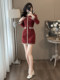 Autumn Socialite Fashion High-End French Style Rich Girl Vibe Chic Waist-Cinching Long-Sleeve Dress with a Sense of Sophistication