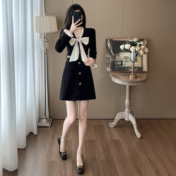 Fashionable French Hepburn Style Little Black Dress for Women, Elegant and Mature Style, Goddess Style, Chanel Style Dress with a High-End Feel