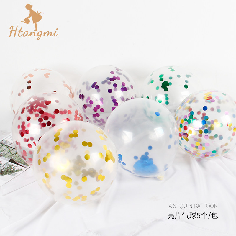 Transparent thickened latex bright sheet Balloon Wedding scene Placement decoration festive party atmosphere decorated with festive items