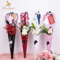 Single flower box flower flower box flower box rose single bag bouquet packaging material Teachers Day