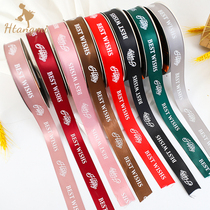 2 5cm English letters Silk with flowers gift wrapping color with bouquet of flowers and satin with cake decorated butterfly knot