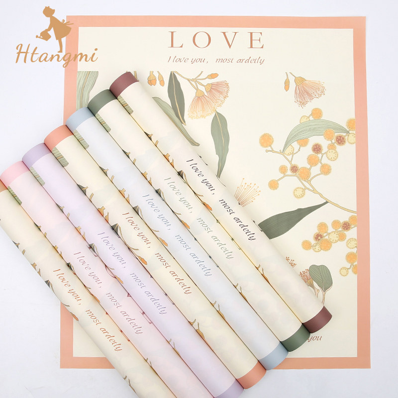 Goddess Festival's new wrapping paper R Miss's garden flowers bouquet wrapping paper Rose shop floral bag floral paper