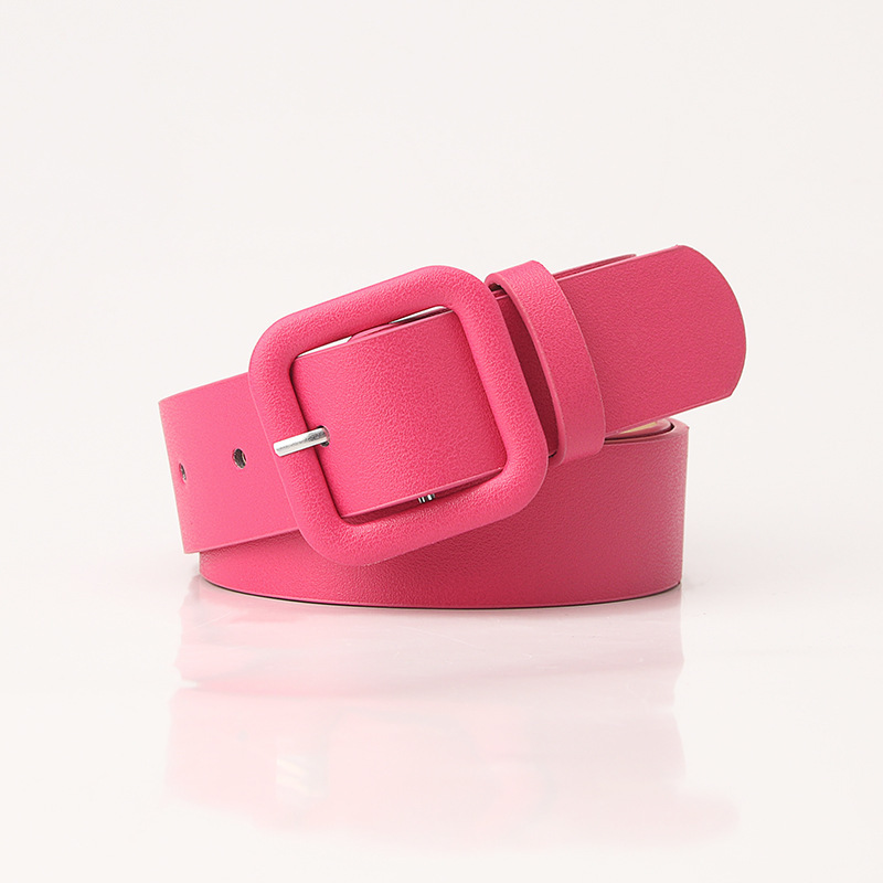 Pink Belt for Women, Solid Color, Classic, Stylish, Versatile, Suitable for Dresses and Jeans, Wide Belt for Waist Decoration