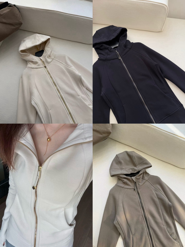 Channel Clear Hooded Slim Fit Thin Fleece Zip-Up Sweatshirt Jacket