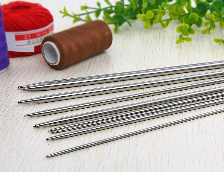 Hai kích cỡ 36 cm 25 cm bằng thép không gỉ kim thẳng kim đan đan áo len đan tay công cụ Sanyan - Công cụ & vật liệu may DIY que đan len