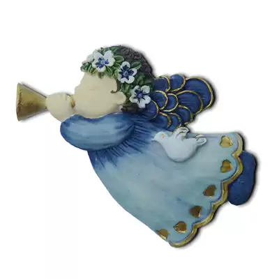 Resin refrigerator sticker blowing number Angel home decoration JDJ craft gift cross SJ scripture