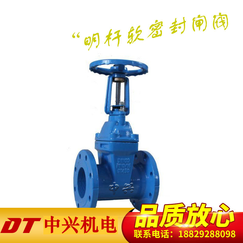 Professional supply manual gate valve tops soft seal Z41X - 16Q cast iron flange gate valve DN100 Xi'an
