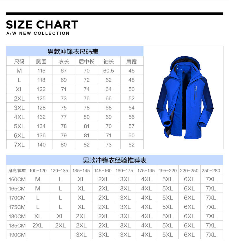 千凌鹿 男女款加厚防风 三合一冲锋衣 图9