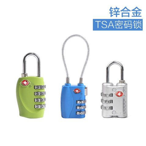 Zinc alloy TSA customs code lock luggage Llever luggage lock pass through small padlock Fitness Room Wardrobe Lock