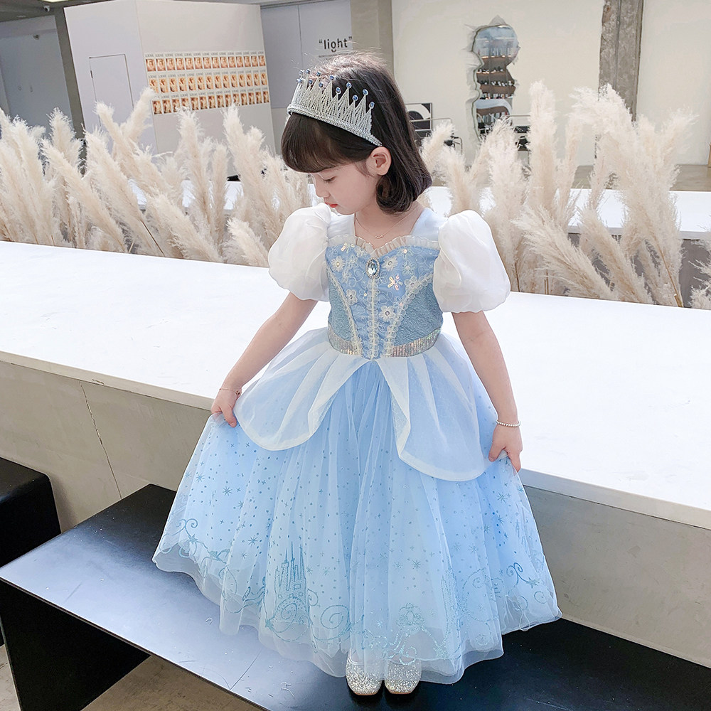 Superfairy Aesha princess dresses summer children 2022 new polo Cinderella dress for girls sweet and beautiful birthday gown