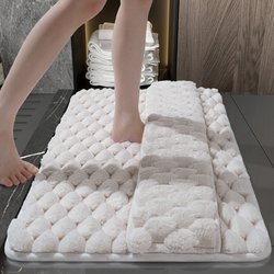 Memory Foam Bathroom Mat, Household Bathroom Absorbent Floor Mat, Shower Room Door Foot Mat, Quick-Drying Bathroom Door Carpet