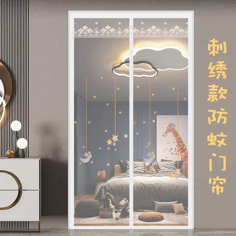 Ivugii Summer 2026 New High-End Mosquito Net Door Curtain with Full Magnetic Strip, Self-Adhesive Magic Tape, No Drilling Required for Screen Doors and Windows