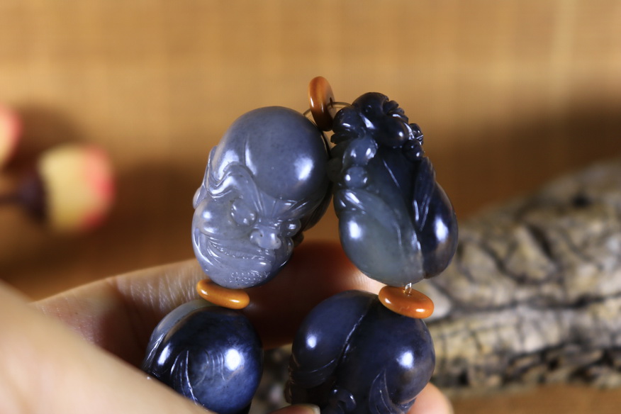 新疆和田玉籽料罗汉手串手链手把件男士吊坠玉