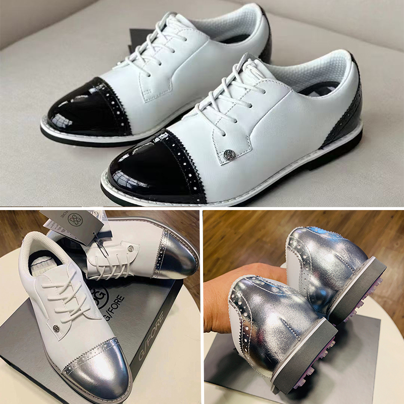 Gf First-Layer Genuine Cowhide Women's Golf Shoes G4 Skull-Shaped Spikes Waterproof Sports Non-Slip Casual Women's Shoes